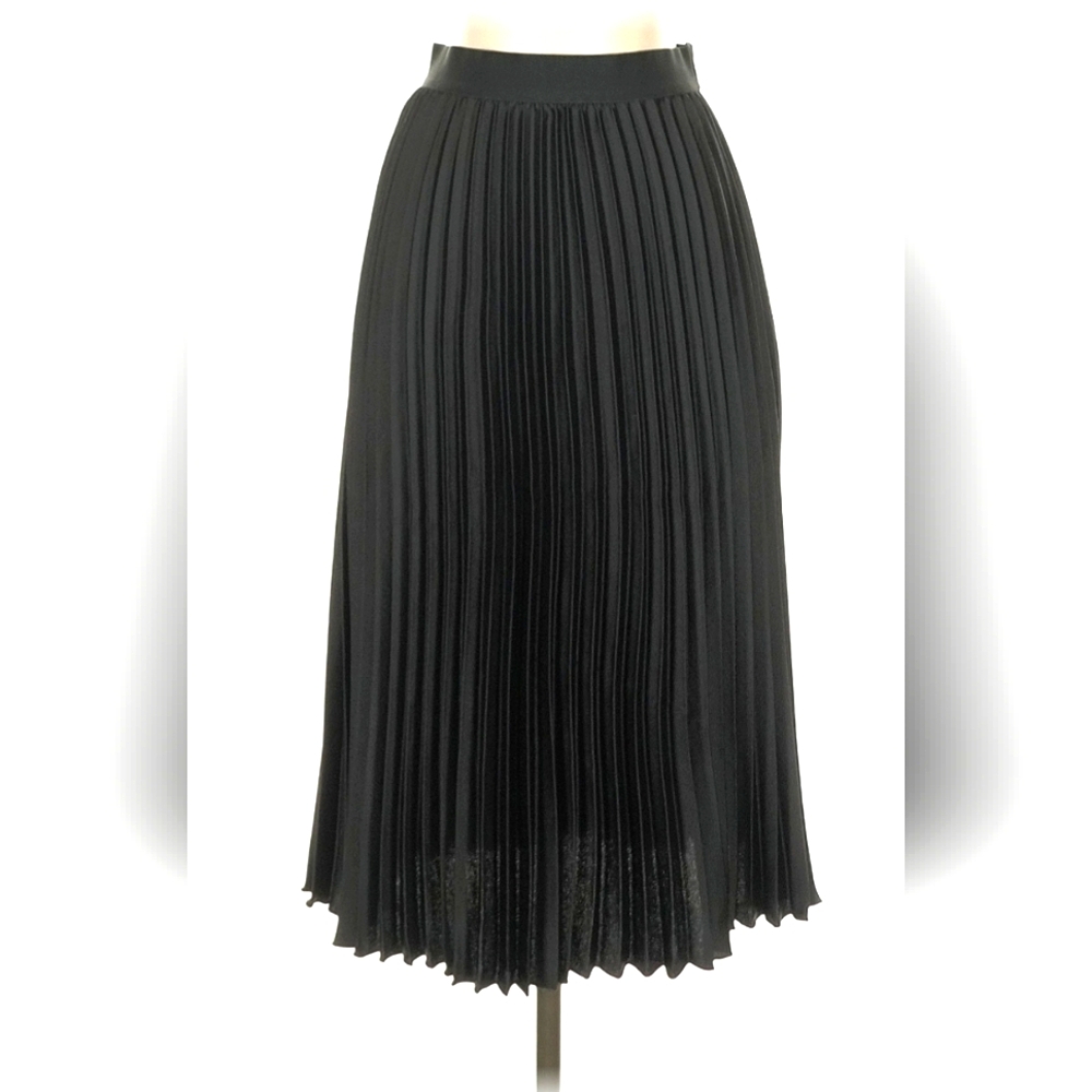 H&M Elegant Black Pleated Skirt